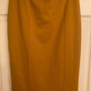 Mustard pencil skirt